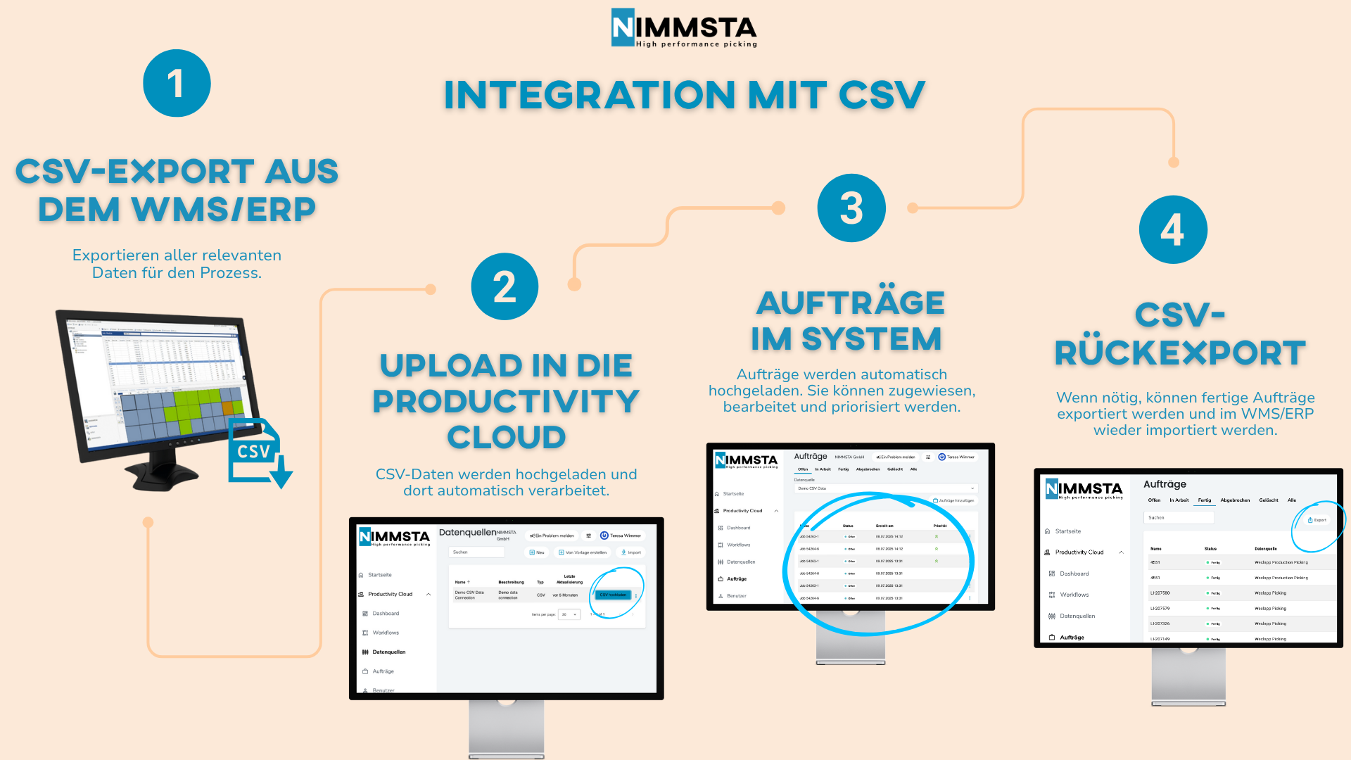 NIMMSTA Smart Watch Integration mit CSV ohne Integration